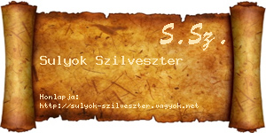 Sulyok Szilveszter névjegykártya